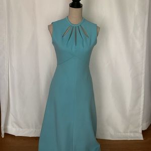 Vintage Leslie Fay light blue cut out dress
